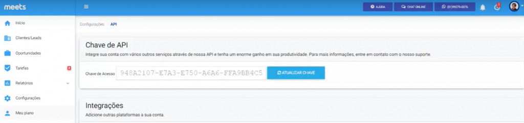 Usando a API meets