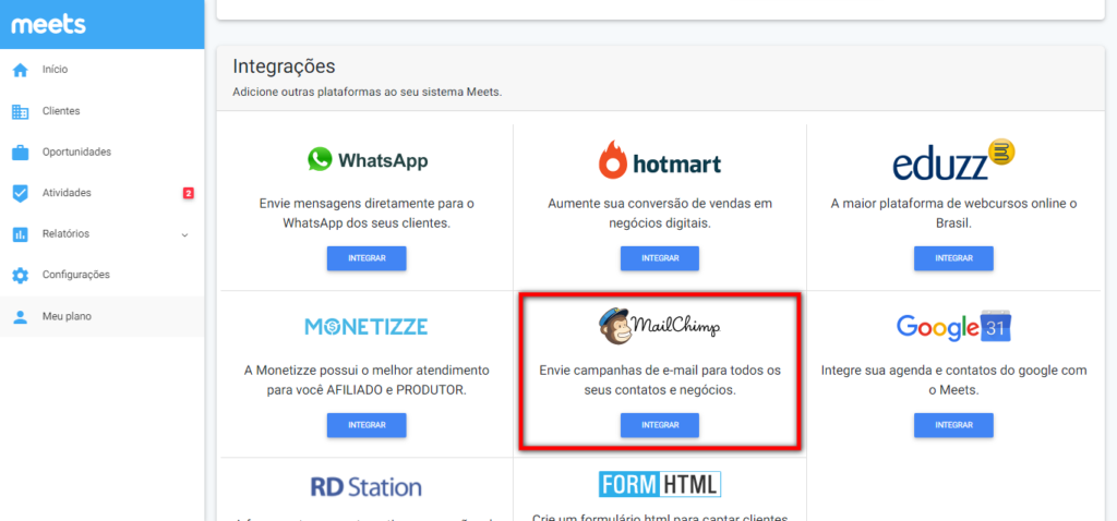 Como integrar com o Mailchimp meets