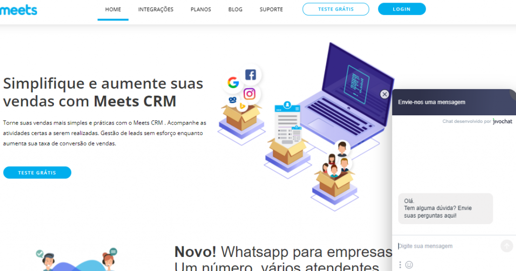 horário de atendimento do Meets