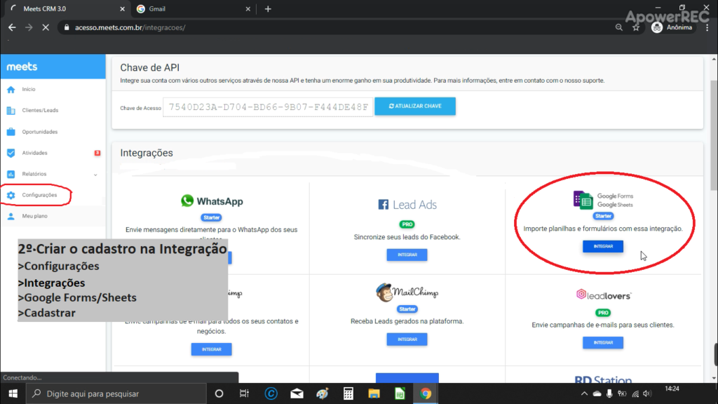 integrar Google Forms meets