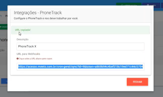 integrar com o PhoneTrack meets