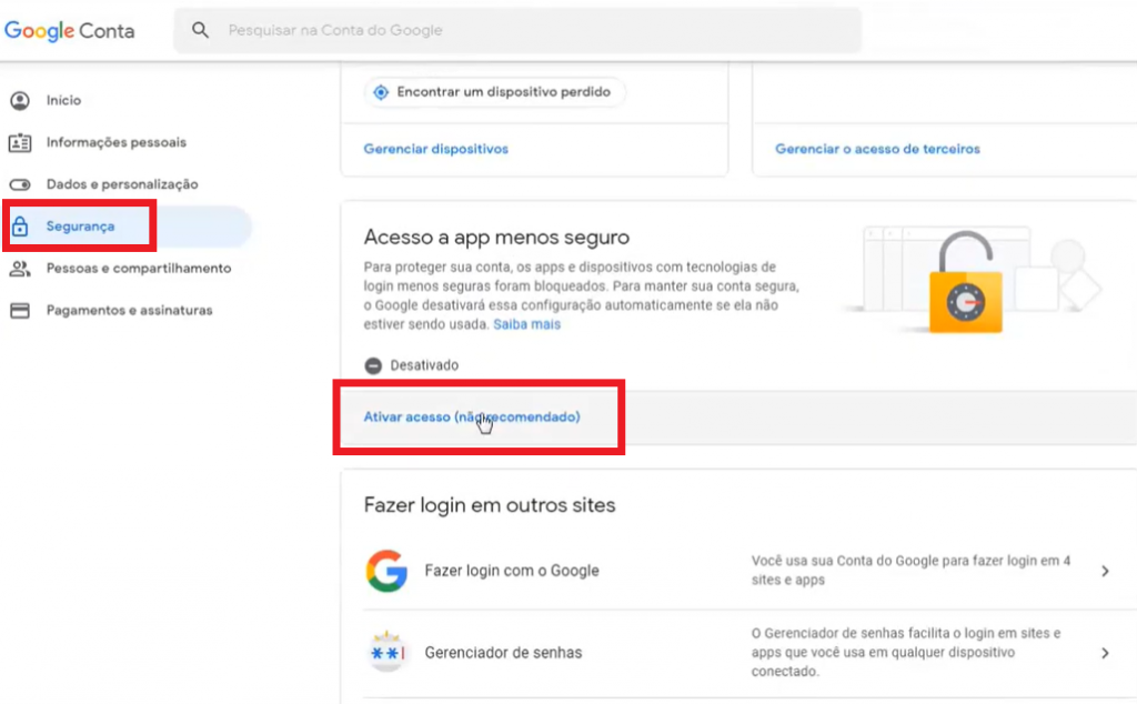 integrar com Gmail meets