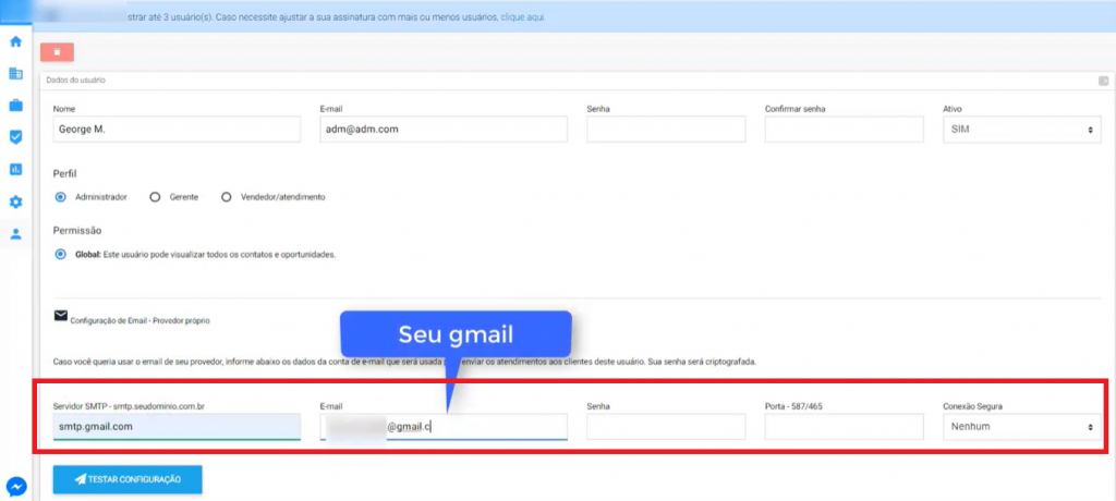 integrar com Gmail meets