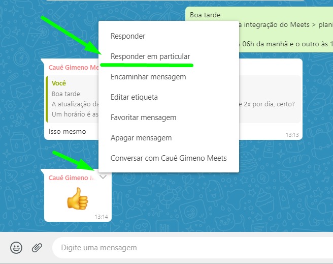 responder para meets
